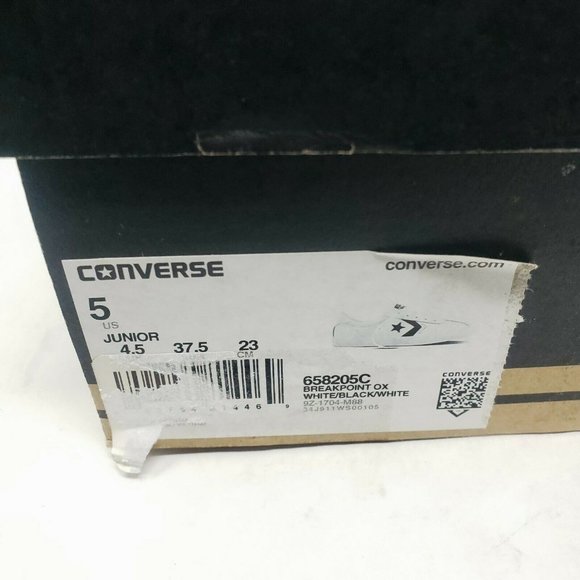 New Converse Kids Size 5 Breakpoint OX Star Player Leather Low Top Shoes 658205C - Picture 6 of 8